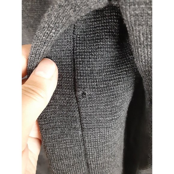 Lauren Ralph Lauren Women's Gray Merino Wool Crest Cardigan  Sweater Blazer XL - Picture 10 of 16